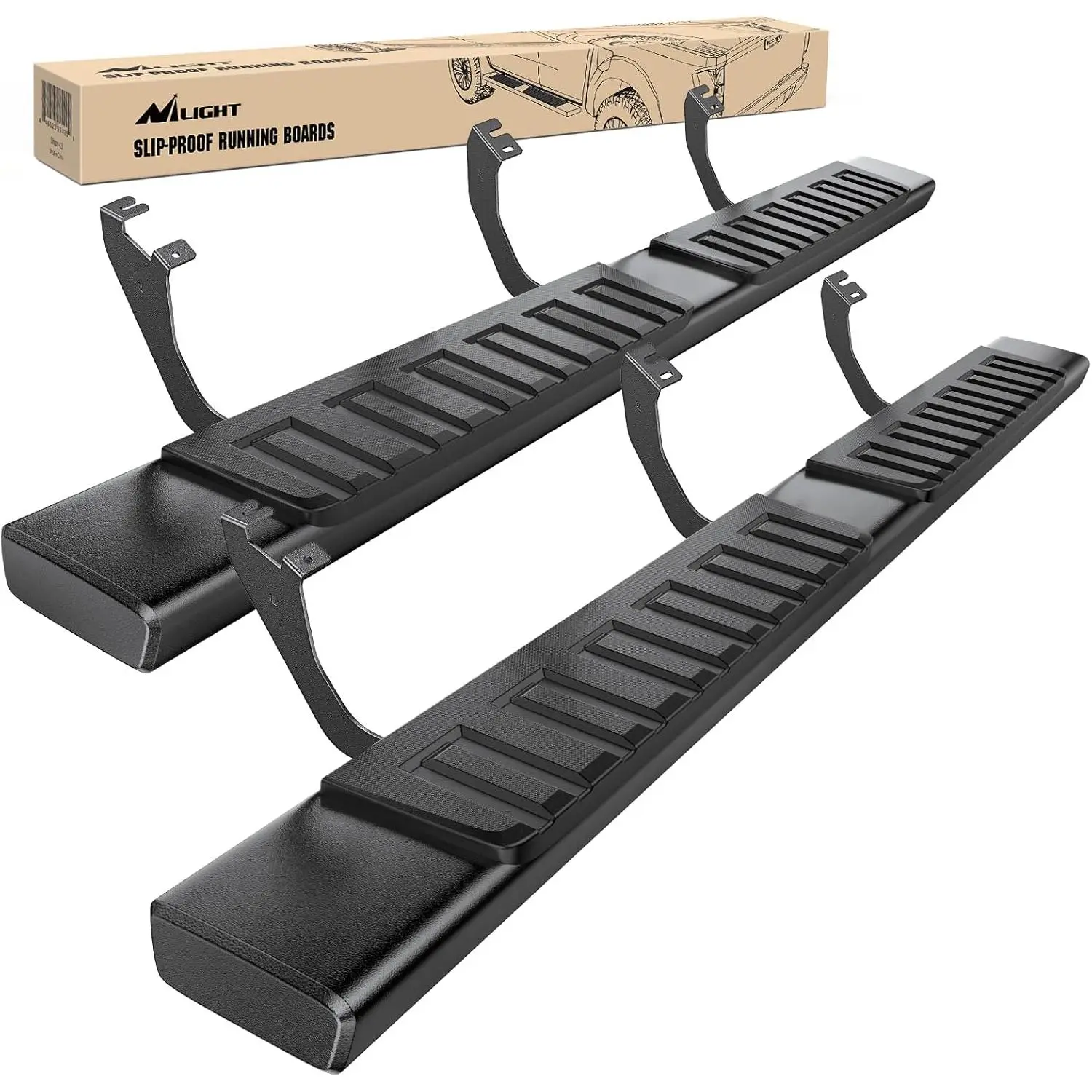Nilight Running Boards for 2022 2023 2024 2025 2026 Toyota Tundra Crewmax Cab 4 Full Size Doors 6 Inch Side Step Nerf Bars Black