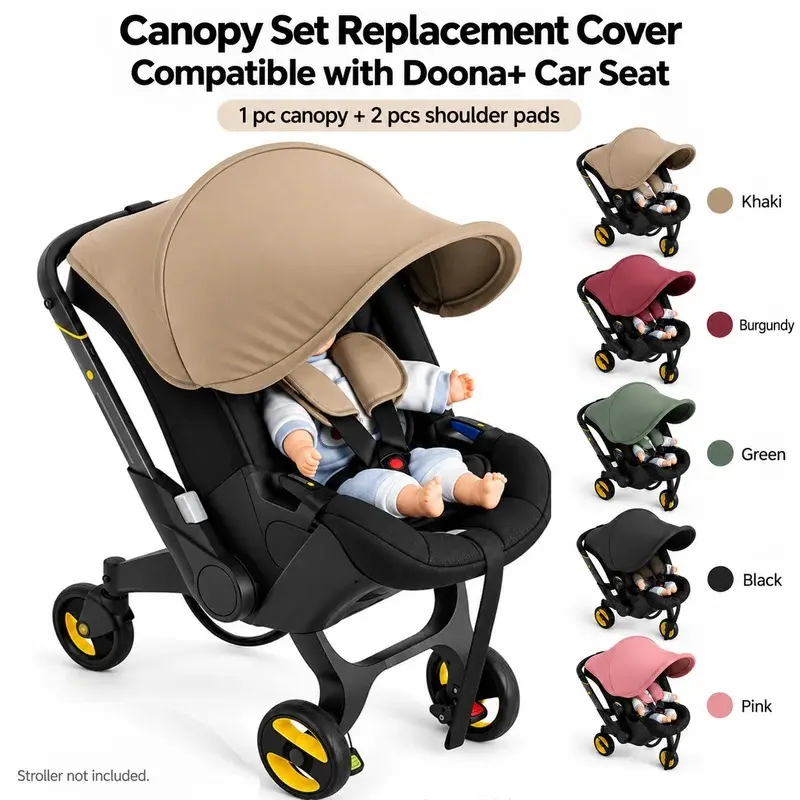 3 in 1 Canopy Replacement Cover Compatible with Doona Car Seat Stroller Sunshade Accessories for Baby Newborn Perfect for Protecting Little Ones from Sunlight and Elements While on the Go