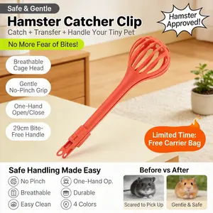 Hamster Wooden Clip & Catcher Toy for Syrian Hamsters - Interactive Pet Supplies & Habitat Decoration (37M) Hamster Cage Accessories