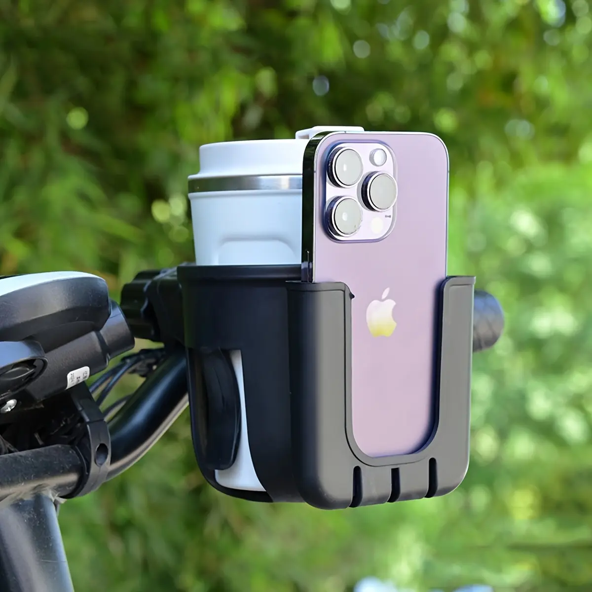 Stroller Accessories Set: Includes a Cup Holder and Phone Mount for Strollers. A Multifunctional Stroller Accessory with a Bottle Holder and Phone Holder, Featuring an Adjustable Clamp. Suitable for Children -6 Years. Made of Durable Materials