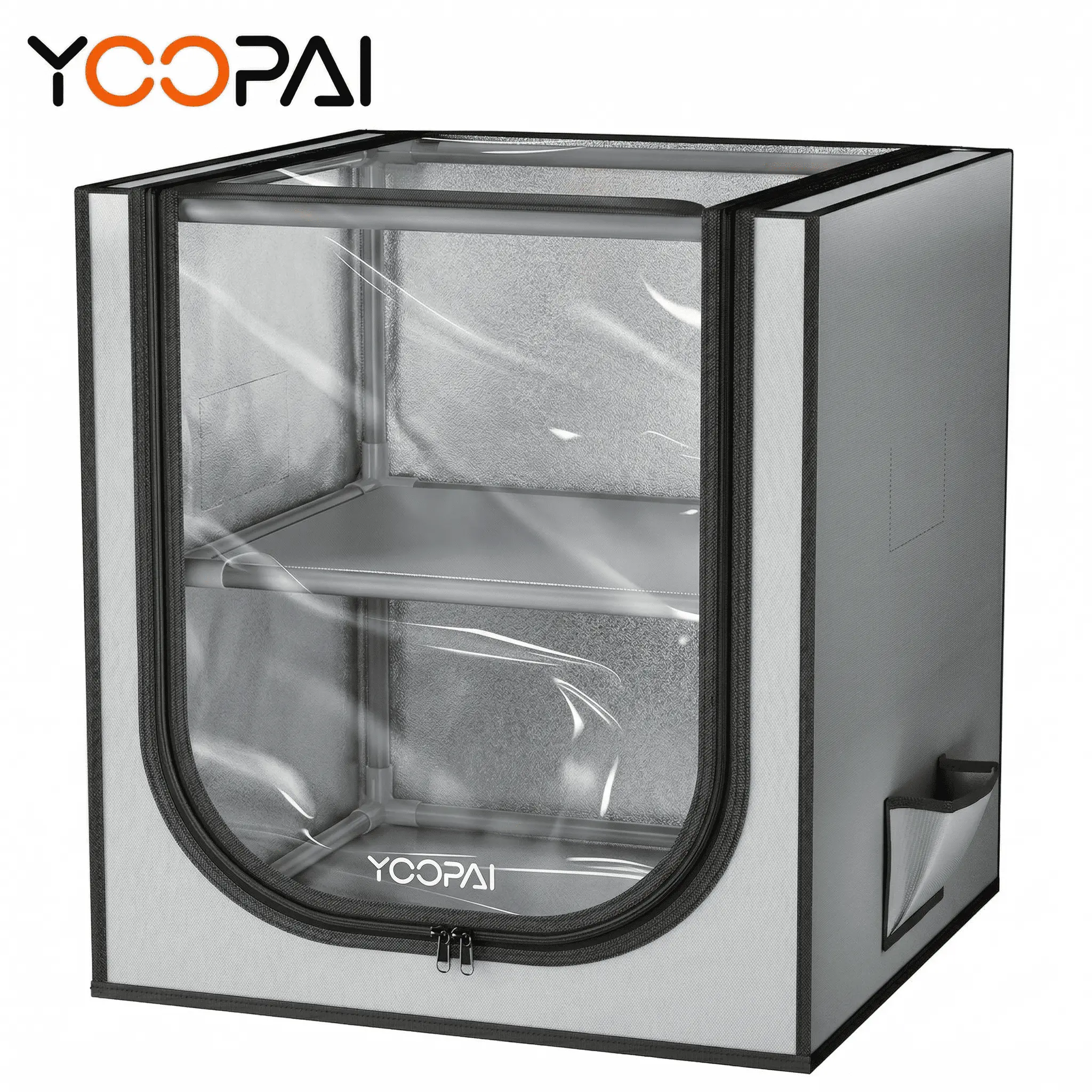 YOOPAI 3D Printer Filament Storage Box – 2 Tier Filament Storage Rack with Fabric Cover, Holds Up to 24 Rolls 1KG – 3D Filament Storage Organizer for Home, Workshop & Studio