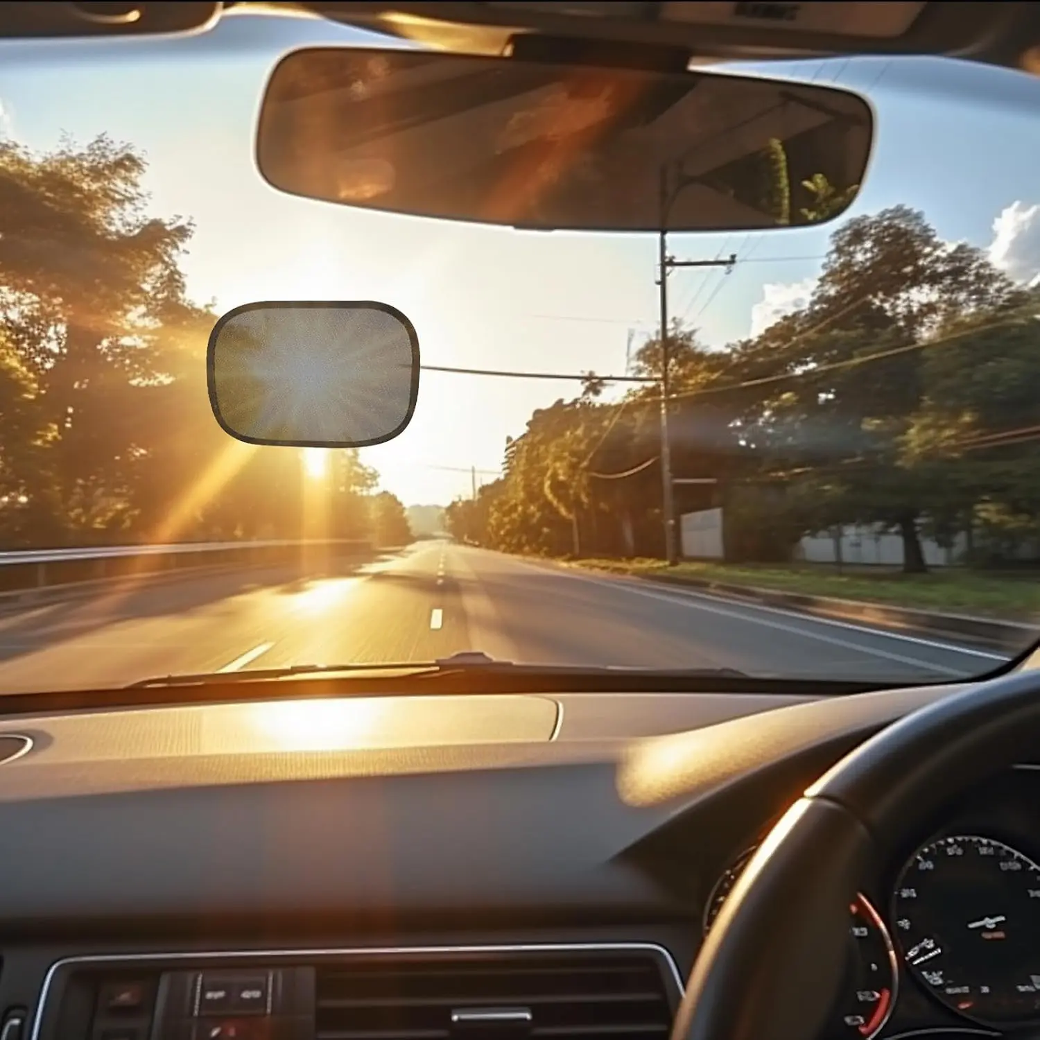 Window Shades, 2 count Miniature Transparent Static Cling  Visor Shade for Side Windows, Reduces Glare & Blocks UV Rays,  Travel Essential