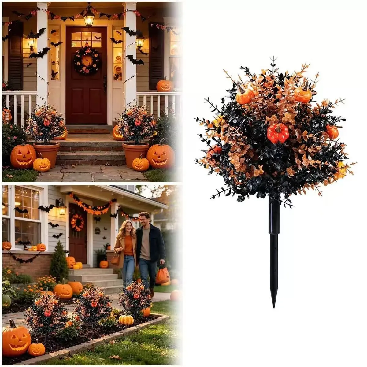 Fall Artificial Eucalyptus Pick Bouquet, Decorative Foliage, Outdoor Garden, Indoor Vase, Thanksgiving Home Decor