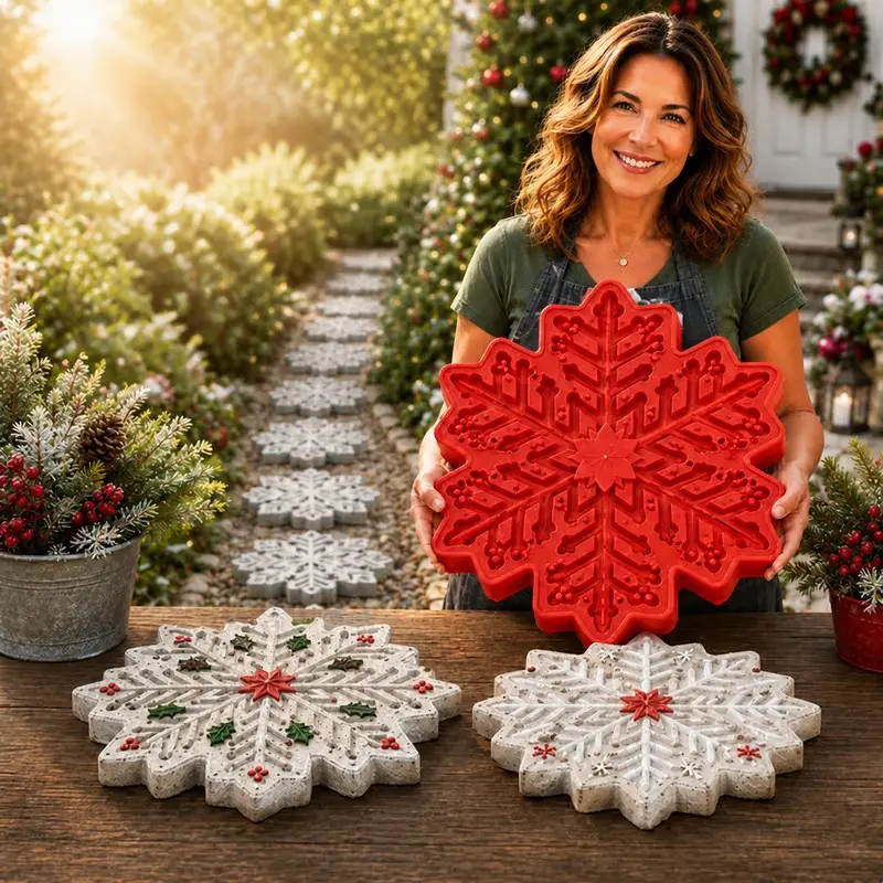 Garden stepping stone mold,DIY garden decor,Silicone Stepping Stone Mould｜Outdoor Garden Ornament, DIY Concrete Craft, Re‑usable Mold to Make Unique Garden Pathway Art#GardenSteppingStoneMold #DIYGardenDecor#ReusableConcreteMold