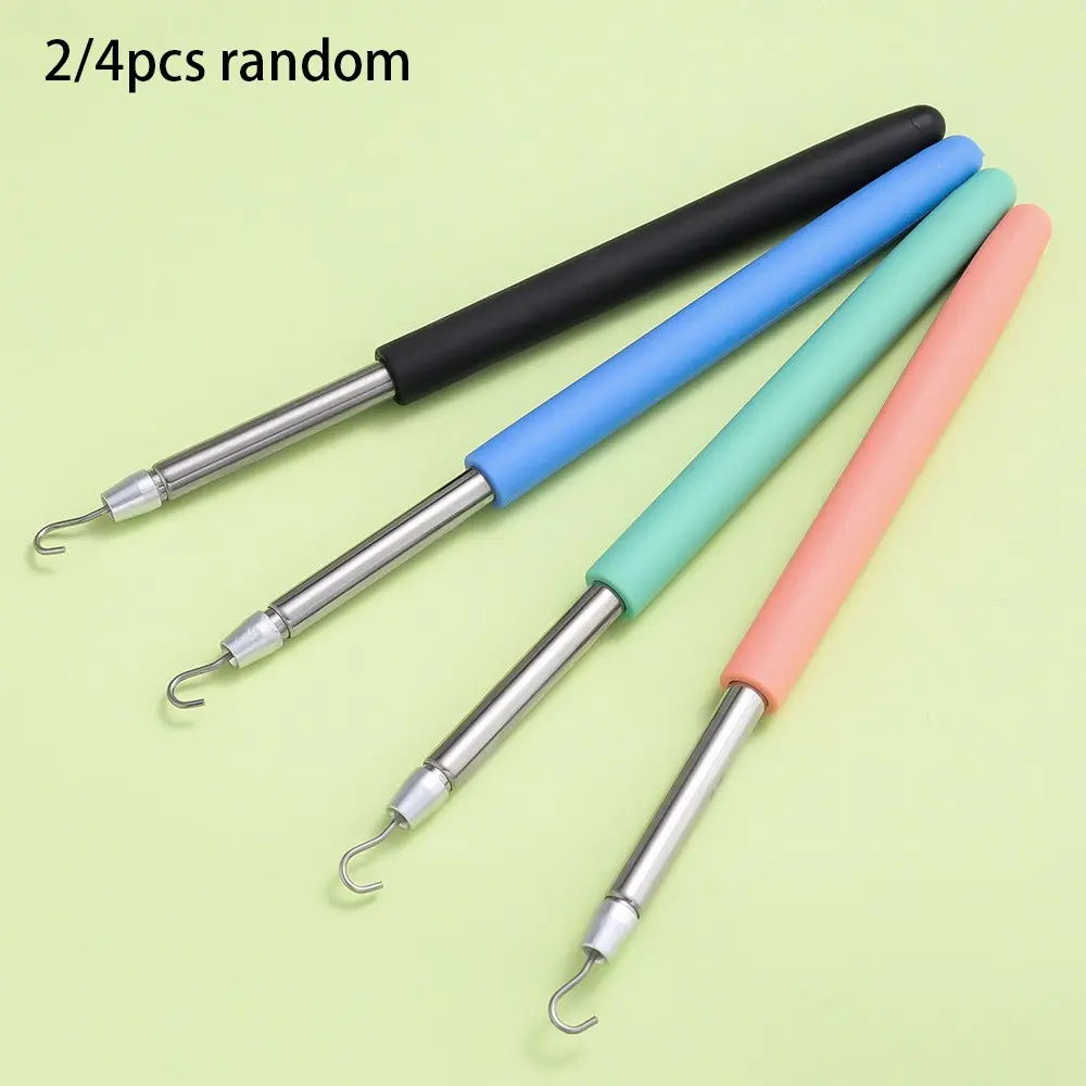 2/4pcs Stylish Stainless Steel Quick Wear Jewelry Bracelet Wear Bracelets And Necklaces Hook Tool- Wrist Fixation Accessory, Easy to Wear And Remove Jewelry Labor-Saving Tool Small Assist Stick - Random Color