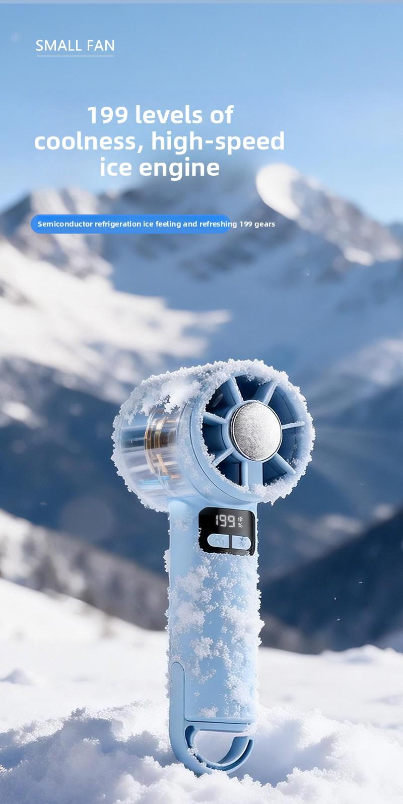 New USB Handheld Fan, Semiconductor Cooling Fan, Five-Speed High-Speed Turbo Fan