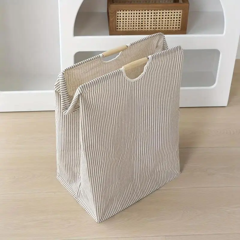 Large Capacity Foldable Laundry Basket with Handle, 1-Count Portable Storage Basket for Clothes, Toys, Books, Home Organizer for Bathroom, Bedroom, Laundry Baskets