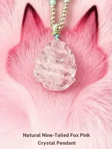 Nine Tailed Fox Pink Pendant | Love | Popularity | Charm | Wisdom | Auspiciousness summerwins,summerwins
