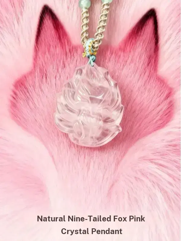 Nine Tailed Fox Pink Pendant | Love | Popularity | Charm | Wisdom | Auspiciousness summerwins,summerwins