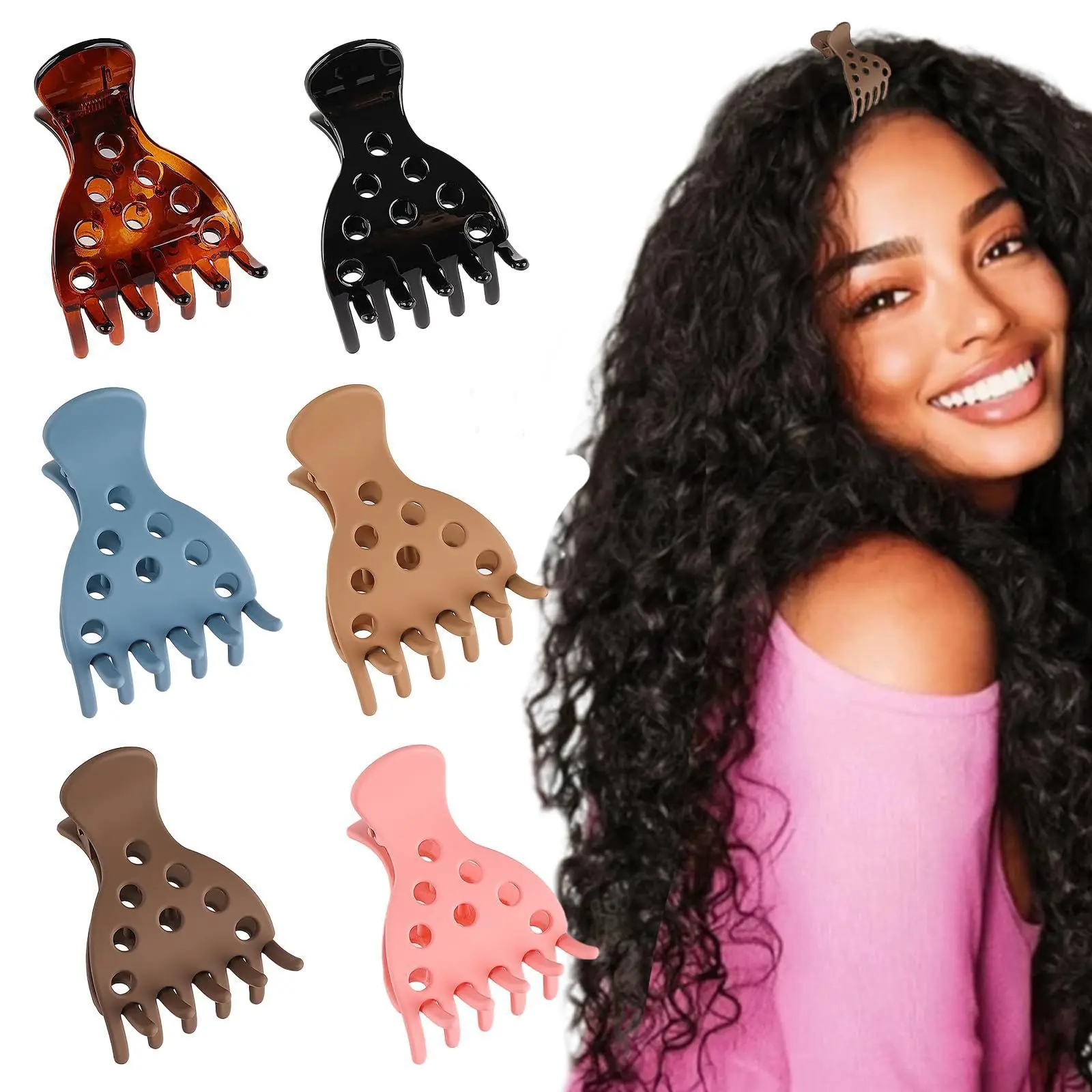 Strawberry Hair Claw Clip for Women, Cute Fruit Hair Accessories, Trendy Large Claw Clip, Aesthetic Half Up Half Down Hairstyle Clip, Strong Hold Shark Clip for Thick Hair, Elegant French Style Hair Accessory for Everyday Styling