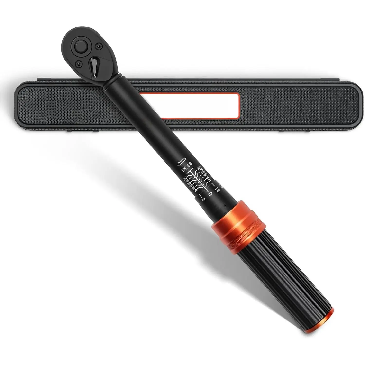 1/4 Inch Drive Click Torque Wrench, 20-240 in-lb/2.3-27.1 Nm | ±3% Accuracy,  Scale, 72- Reversible Ratchet, Quick Release and Locking Adjustment with Case for  Maintenance