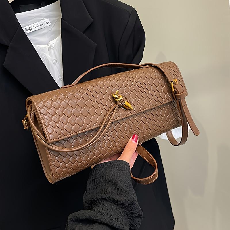 Perfect Lily Women's Elegant Synthetic Leather Crossbody Bag Convertible Clutch Shoulder Purse with Golden-Tone Hardware Everyday & Formal Events Available in Coffee Multiple Colors Affordable Luxury Handbag Cute Purse