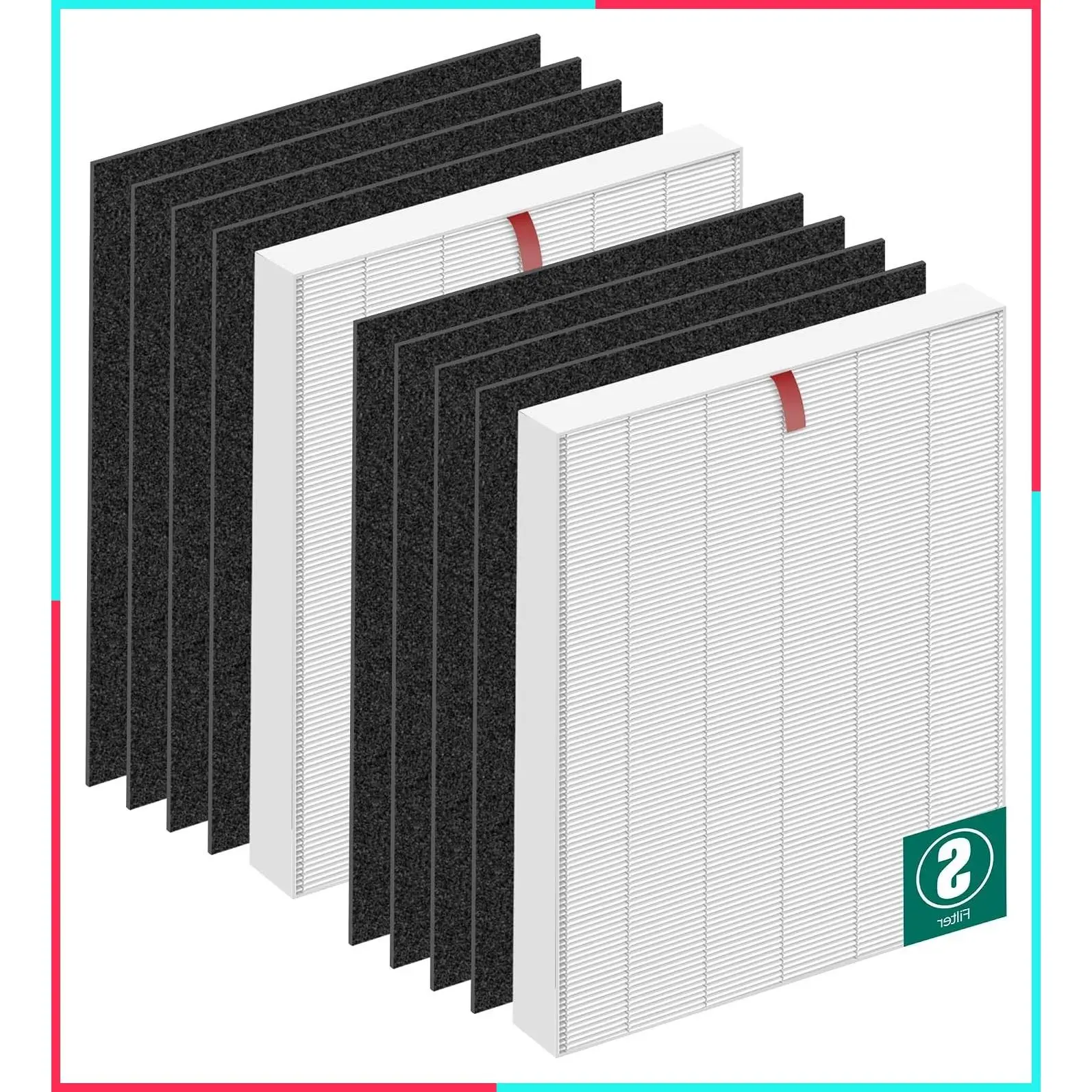 Replacement Filter S for C545 Air Purifier, 2 Set