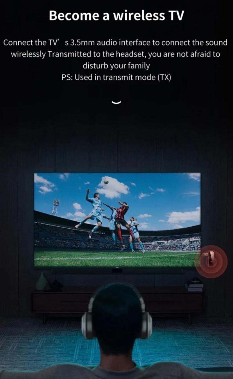 Bluetooth 6.0 Audio Wireless Adapter Receiver  Handfree Call 3.5mm AUX Jack USB Dongle Stereo Music For TV PC Car Kit