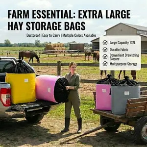 140L Large Capacity Horse Feeding Bag, 27.56x19.69x15.75 Inch Hay Feeder for Cattle Sheep, Slow Feed Design, Storage and Transport （40x50x70cm）