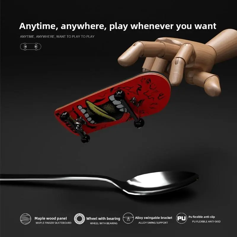 Portable Mini Finger Skateboard, Pocket-Sized for Skate Tricks Practice, Ideal for Indoor & Outdoor Anytime Anywhere Entertainment Portable Mini Finger Skateboard, Pocket-Sized for Skate Tricks Practice, Ideal for Indoor & Outdoor Anytime Anywhere Entertainment