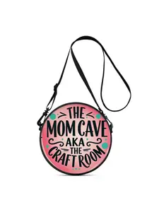 2D Printed Lightweight Women's Crossbody Bag from Mom's Handicraft Workshop with Fun Slogans, Perfect Gift for Female Friends, Wear as Crossbody, Single Shoulder, Double Shoulder or Handheld, Ideal for Commuting, Outdoor Trips, Casual Daily & Campus Use
