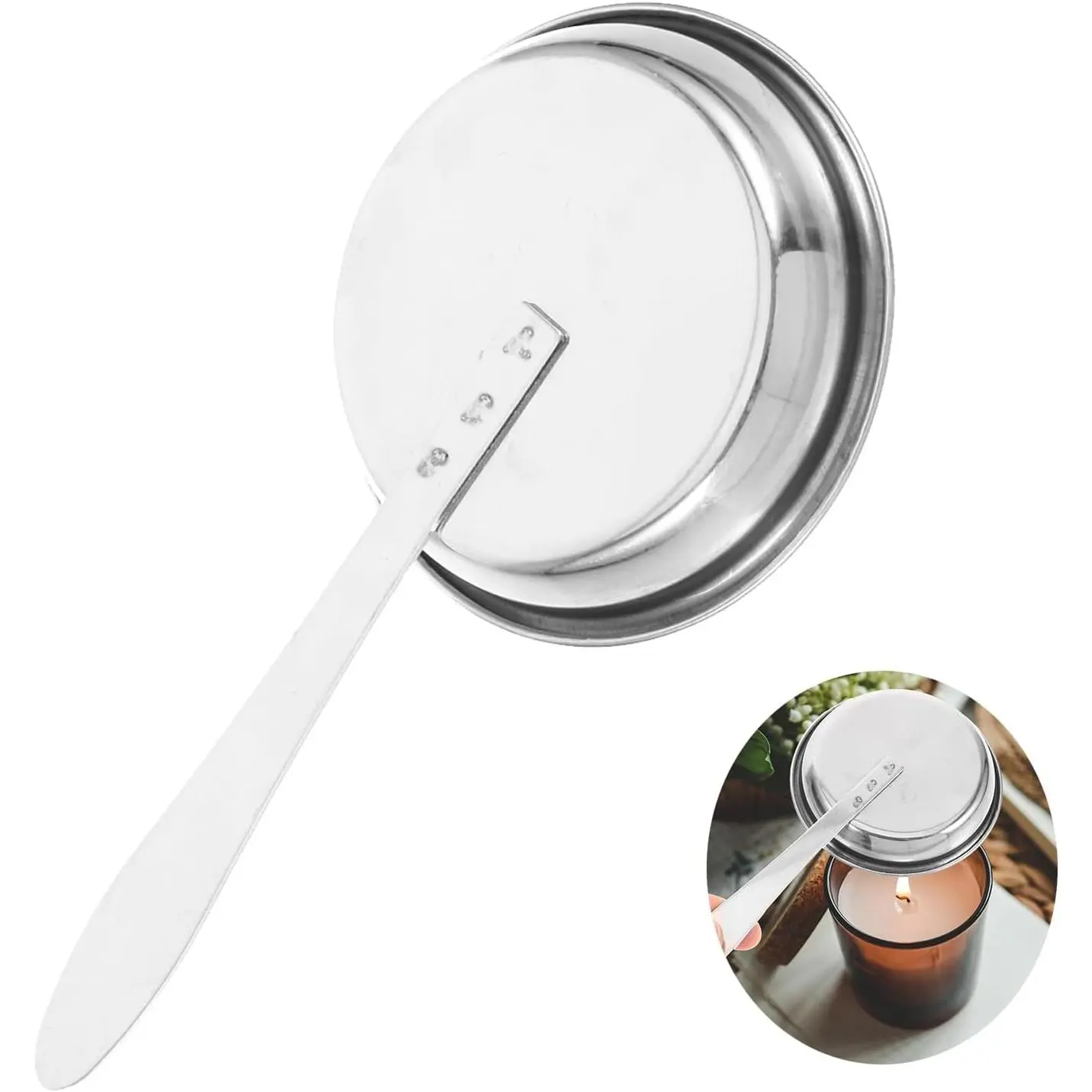 VOSAREA Long Handle Portable Candle Snuffer Extinguisher, Safe Candle Flame Put Out Tool for Candle Lovers Home Candle Supplies