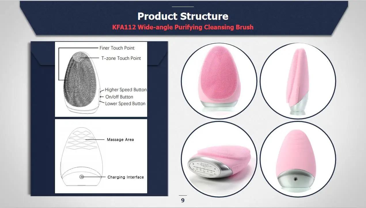 Facial Brush Cleansing Circular Shaped Face Silicone Scrub Portable Mini USB Brush Cleansing