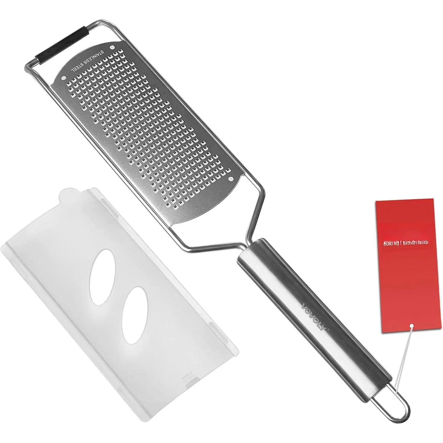 Professional Zester Grater Fine for Hard Cheese, Citrus Fruits, Garlic, Chili, Cinnamon and Nutmeg, Kitchen grater with Razor- Stainless Steel  (Fine)