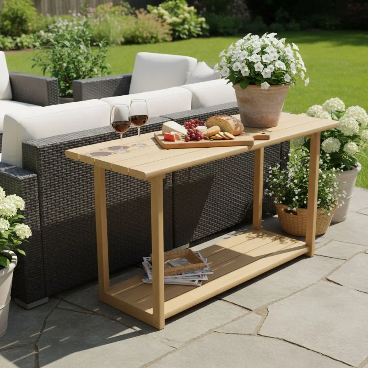 AobtkelChristopher Knight Home® Woodside Rectangular Outdoor Buffet & Console Table