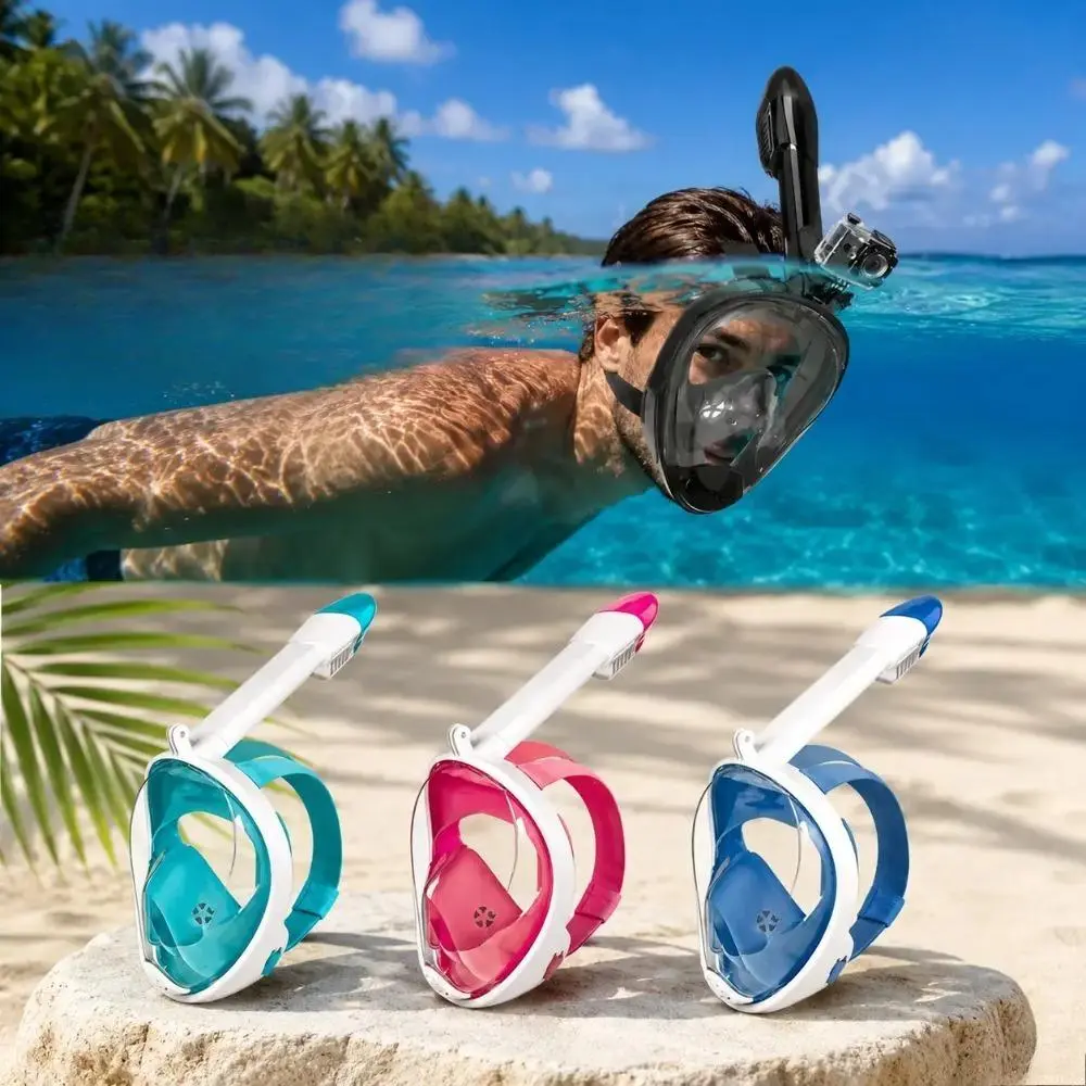 2026 New 2nd Gen Direct-Plug Fully Dry Snorkel Regulator Kit, Full-Face Snorkel Mask, Swim Goggles & Swimming Outfit Bundle for All Water Sports