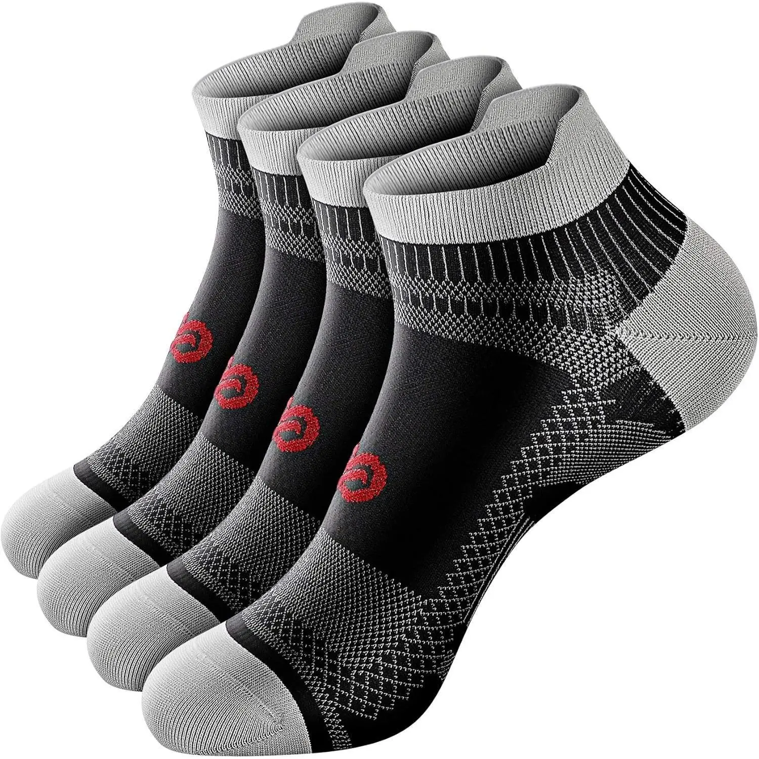 Men's & Women's Ankle Compression Socks (2/4/6 Pairs) - Low Cut Sweat Wicking Lightweight Athletic Performance Sports Socks with Ankle Support for Summer, Sweat Wicking Socks