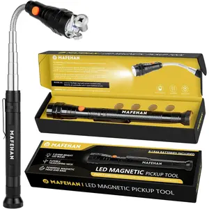 Telescoping Magnetic Retrieval Tool with LED Light - 22.5" Extendable Flexible Neck for Screws, Bolts, Nuts - Lightweight Father’s Day/Birthday Gift for Dad, Grandpa - Cool Gadget for Men, Husband, Boyfriend (Tools & Hardware)