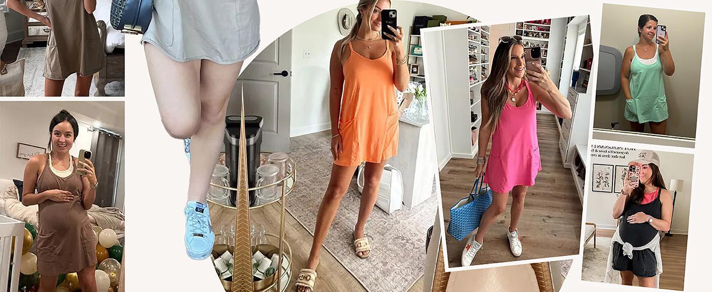 Imily Bela Women's Summer Mini Dress Casual Workout Tennis Dress with Shorts Sleeveless Althletic Dresses SpringStatements