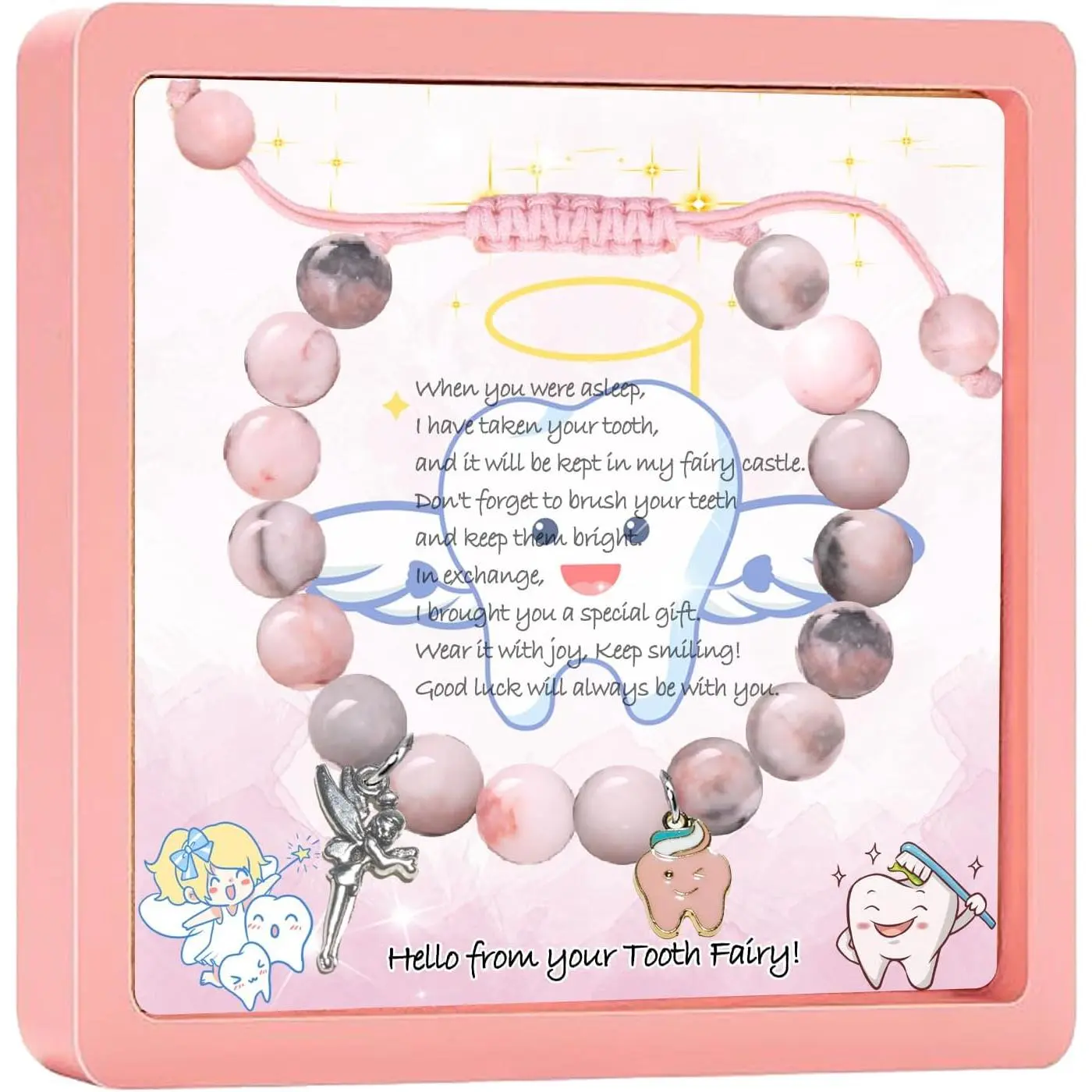 Fairy Bracelet Gifts - Lost First Milk   Stone Bracelet,  Fairy  for Daughter, Granddaughter,