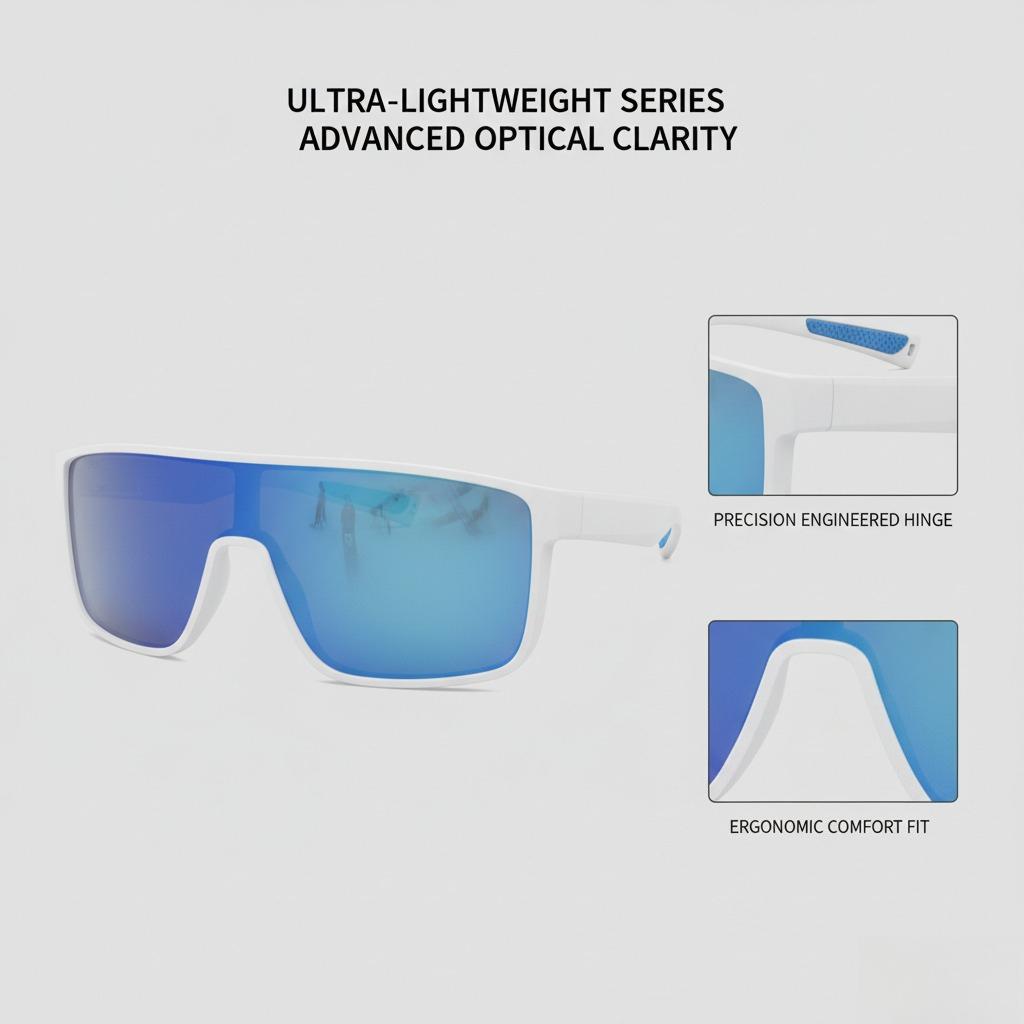 Elite Performance Series Polarized Sunglasses for Men and Women, 4 Vibrant Colors Wrap Around Shield, UV400 Ultimate Protection Lightweight Sports Glasses for Cycling Driving Hiking Running