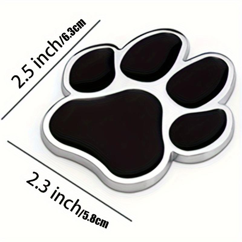 Stylish 3D Chrome Dog Paw Car Sticker Metal Footprint Decal for Cars Motorcycles Exterior Accessory Weatherproof Design