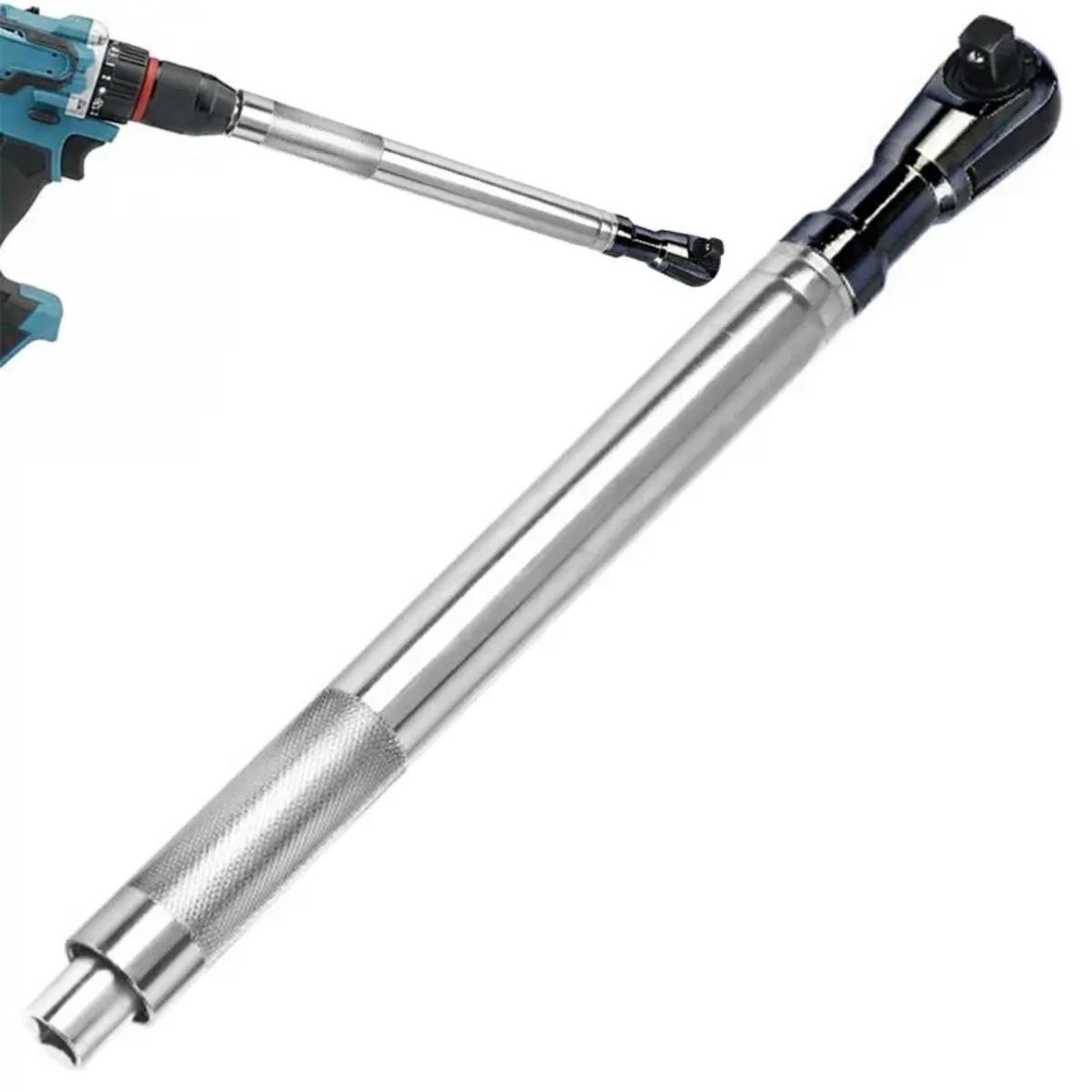 1/2" Offset Extension Wrench Flexible Extension Bar Multifunctional Universal Impact Wrench Tool for Car Repair Shop Workshop, knurling Removal Portable