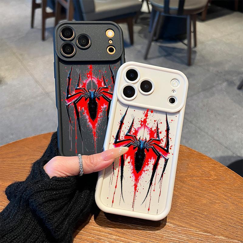Dark Spider Web Phone Case Gothic Blood Drip Style for iPhone 17 16 15 14 13 12 11 Plus Pro Max. c2