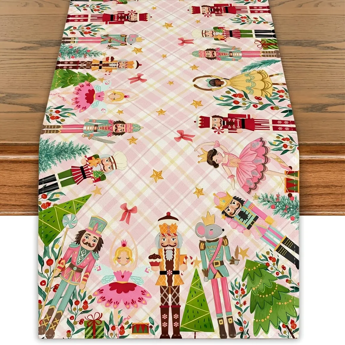 Nutcracker Christmas Table Runner, Nutcracker Tablecloth, New Year Winter Holiday Decor, 13x48 Inches, 2026 Christmas Decoration