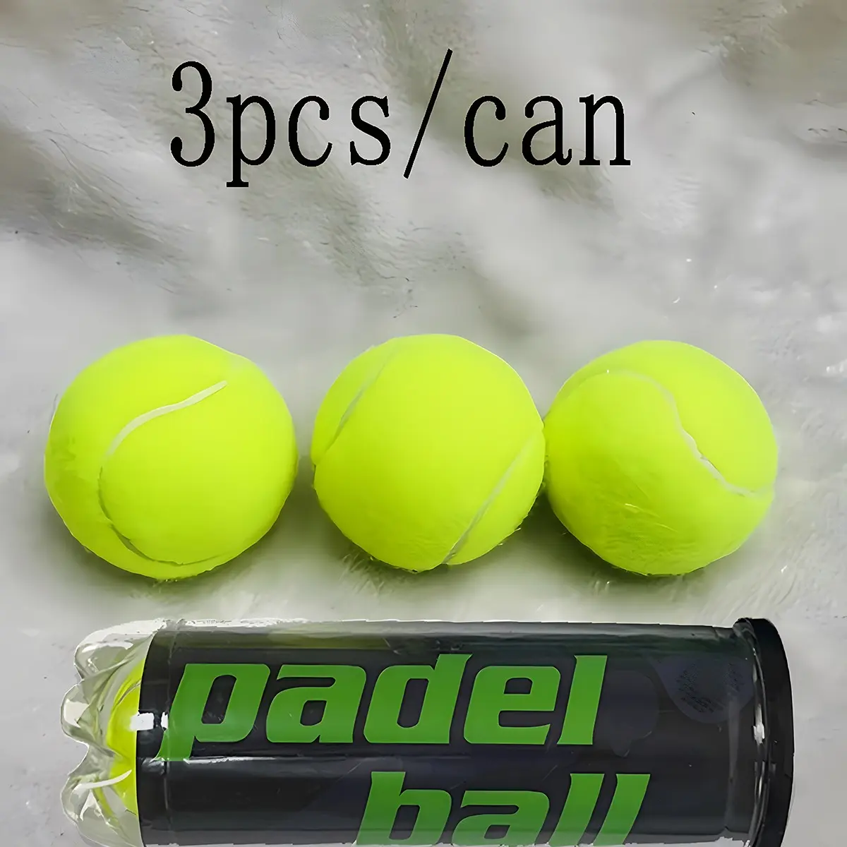 3-Pack Synthetic Board Ball Set, Rubber Material, Ideal for Solo Cricket Training, Low Elasticity, Includes Storage Canister