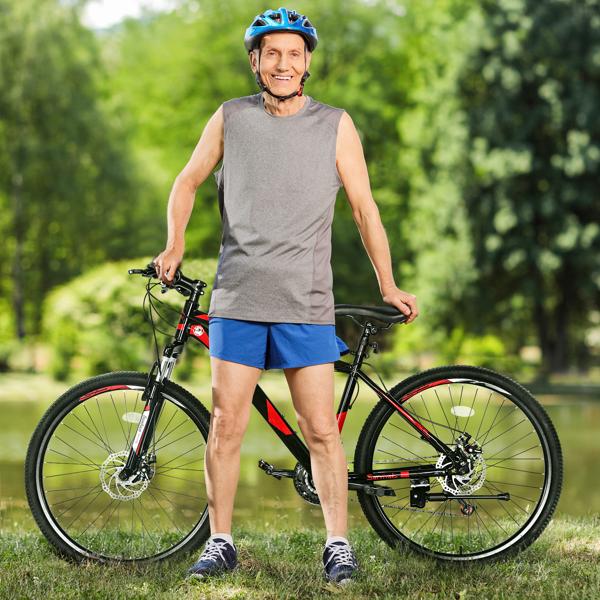 CamPingSurvivals 26 Inch 21 Speed Explorer Red Black Mountain Bike