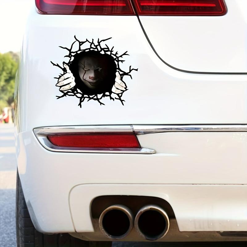 Spooky Halloween Clown Peek Car Stickers - Vinyl Material For A Creepy Halloween Vibe(FS)