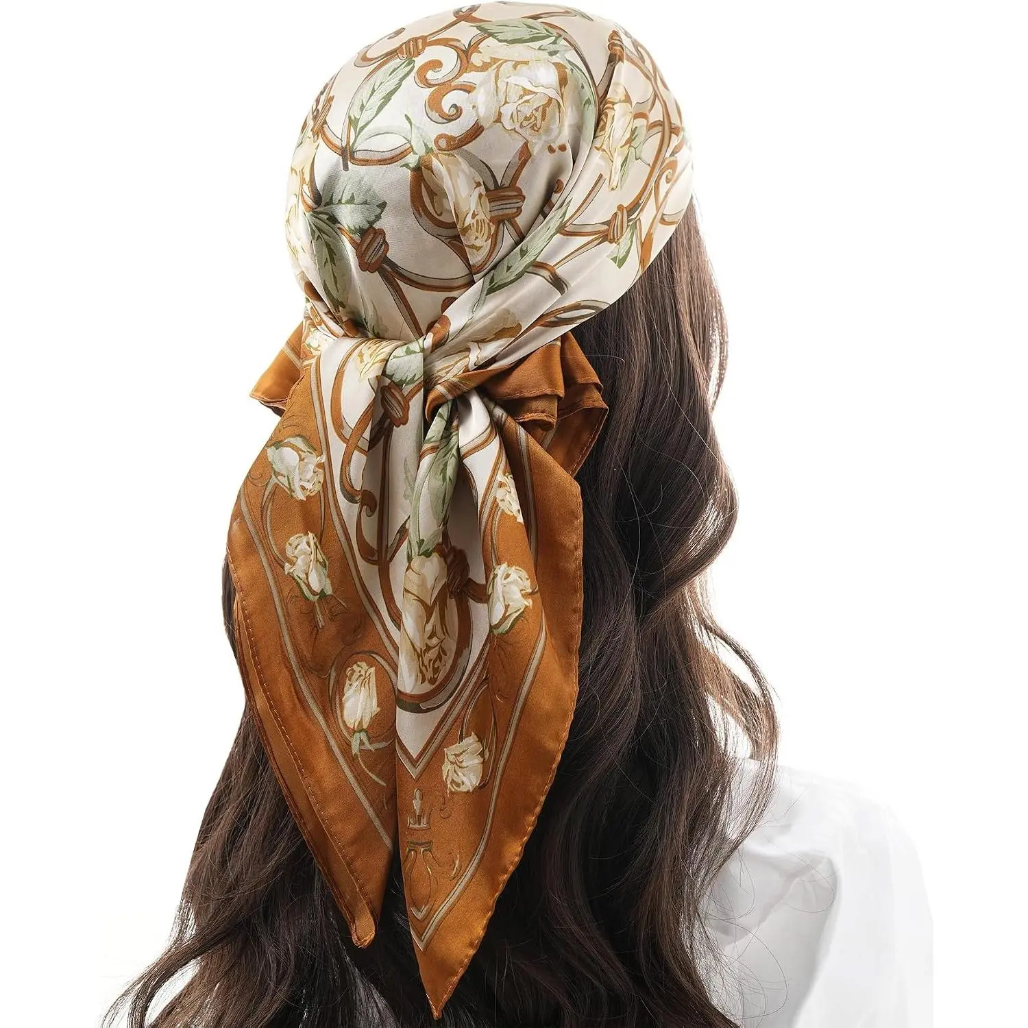 Scarves for Women Lightweight Like Satin Silk  Scarf Headscarf for Hair Wrapping Bandana Square for Handbags