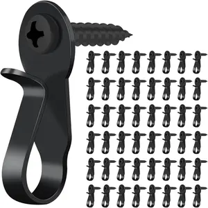 48 Pack Light Clips, Outdoor String Lights Hangers, Black Small Screw Hooks for Patio, Plants, Wind Chimesfidget toys