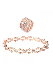 Magic Transformable Retractable Ring, Two Ways to Wear in One Piece, Instantly Turns into Adjustable Bracelet, Ideal Surprise Gift