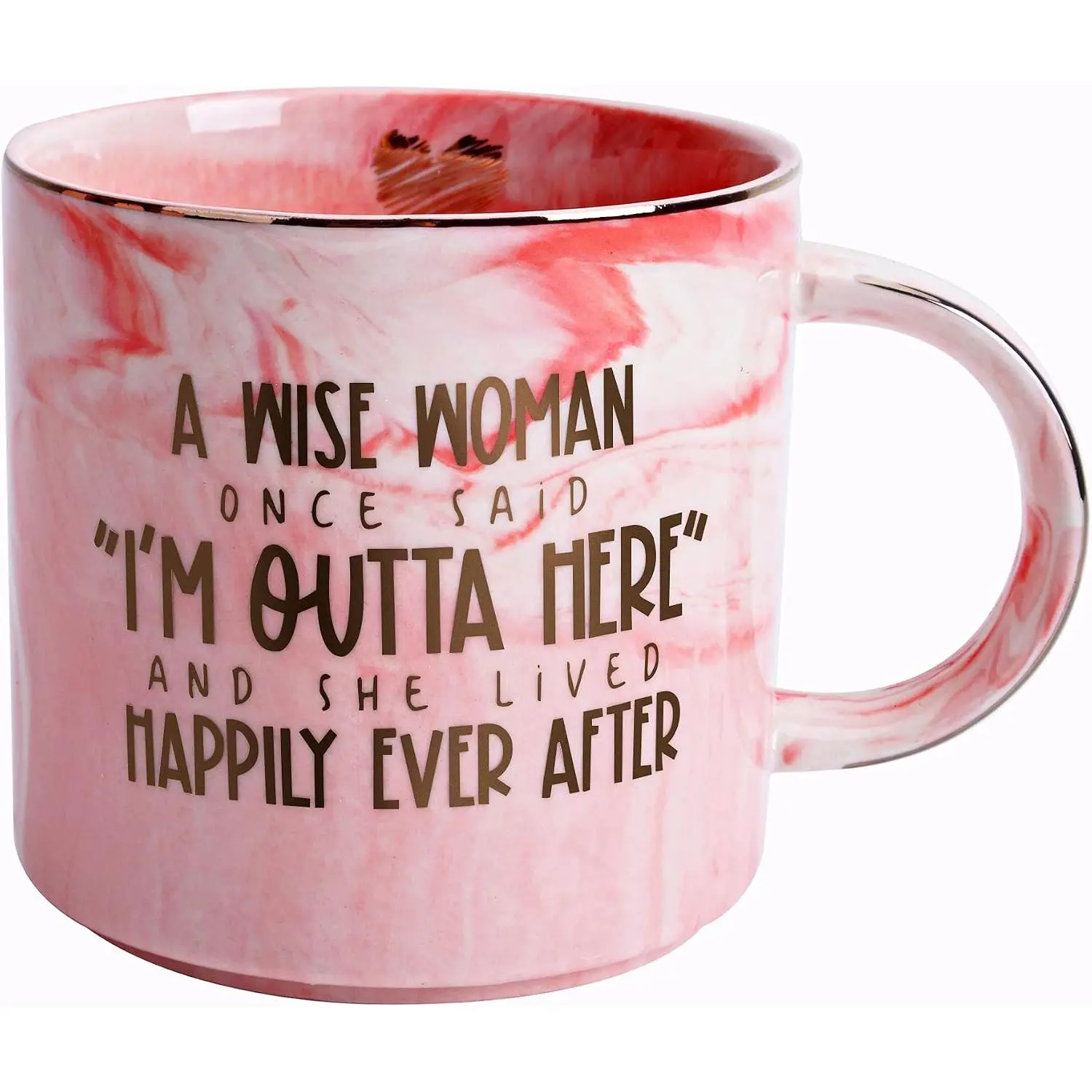 Gifts for Women - Funny  Coffee Mugs  for Coworkers, , Mom, Sister, Aunt,   - Retired Presents for Coworker, Office, Family -  Marble Mug, Ceramic 11.5oz Cup
