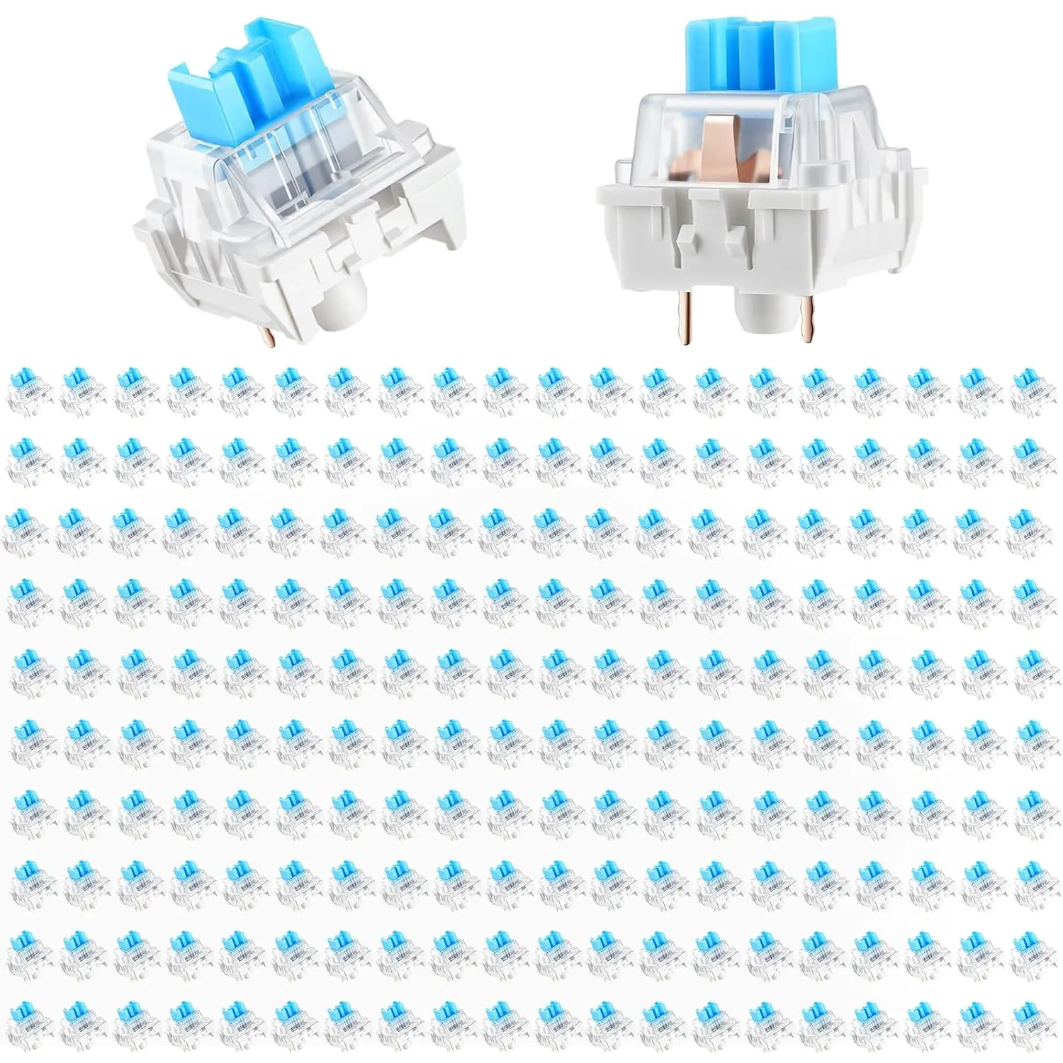 60 count Mechanical Keyboard Switches, 3-PIN Blue Key Switches Keyboard Clickers for  Printed Clicky Fidget,    for  Gaming Keyboards