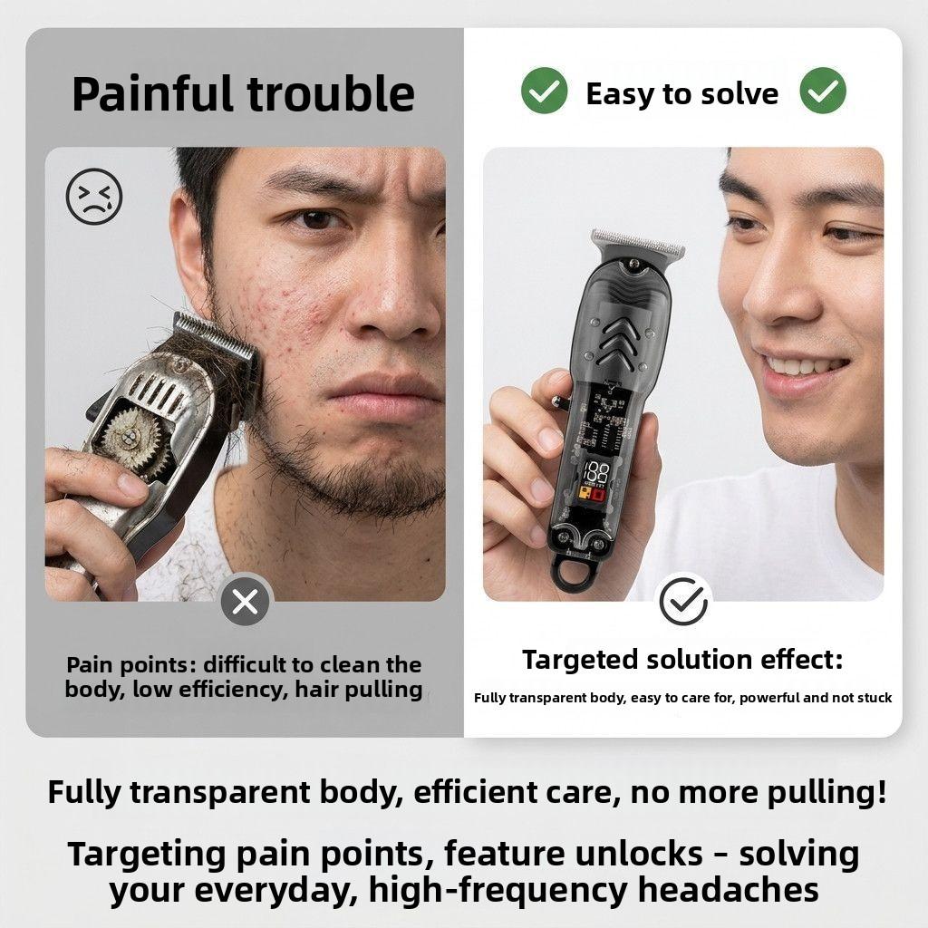 Silent hair clipper for hair salons, professional hair cutting machine, electric hair trimmer for barbershops