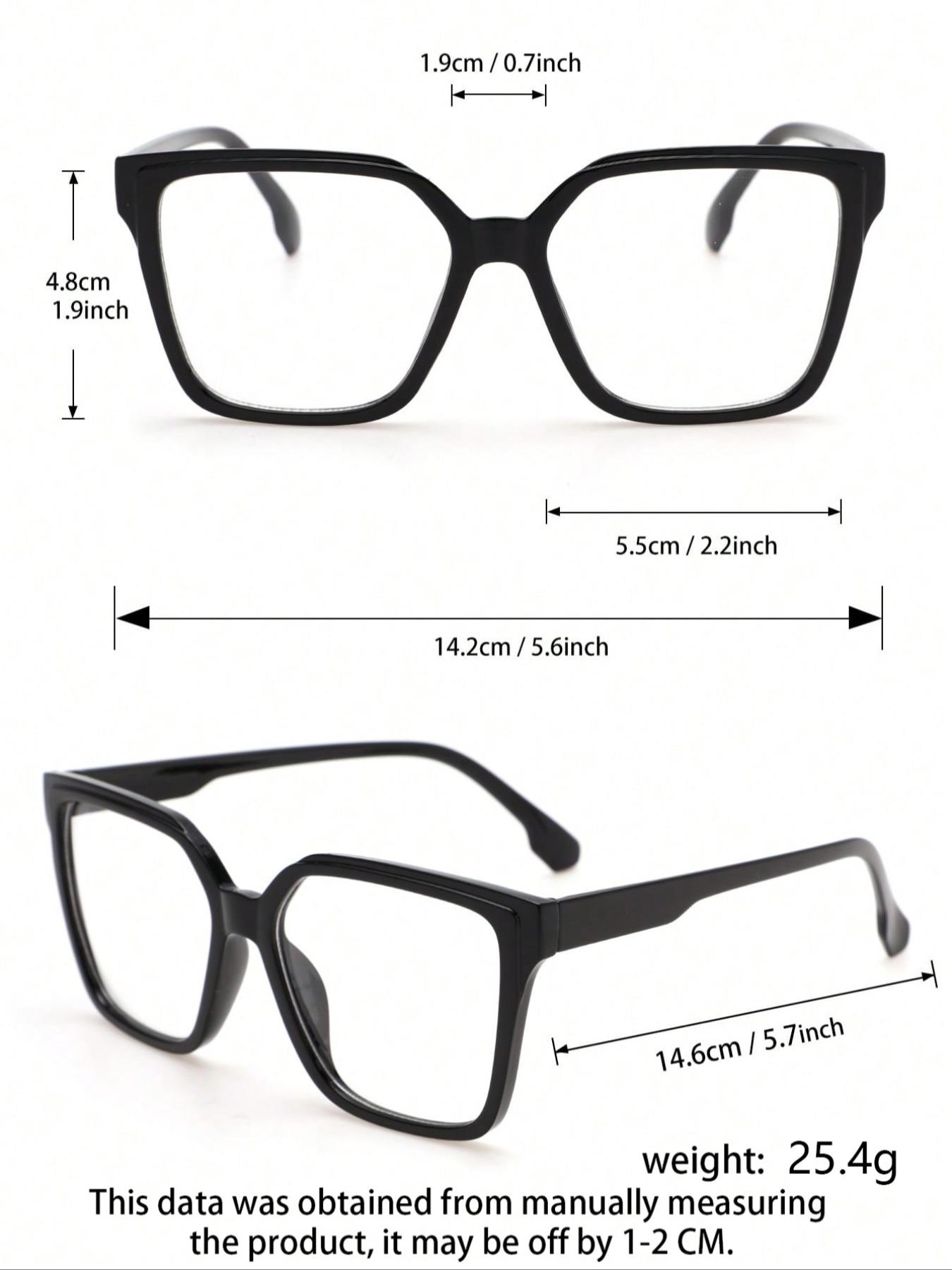 Unisex Street Trend Square Frame Eyeglasses, Trendy Vintage Eyeglasses for Everyday Use, Fashion Accessories for Outdoor Activities