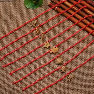 Handmade Braided Red Rope Bracelet – Resin Imitation Wood Stackable Bracelet, Lucky Protection Jewelry Accessory, Minimalist Stackable Wrist Band for Daily Wear & Gift (Free Gift Included)