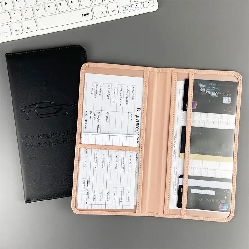 Driver's License Document Pack  Leather Storage Car Registration Document Folder Insurance Data Document Protector