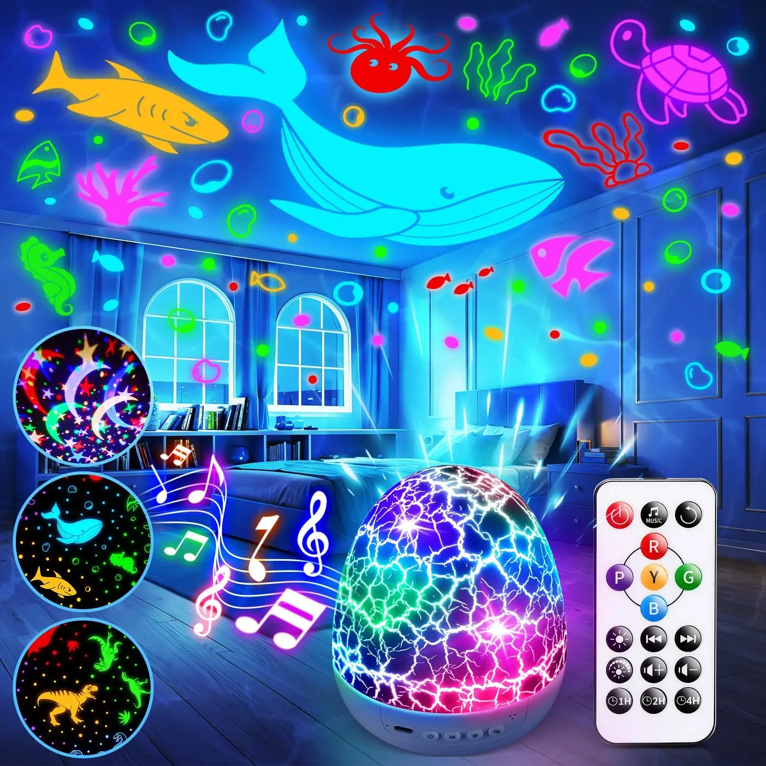 Sensory Lights Baby Sound Machine Night Light Projector Sensory Toys  Kids with Autism Fidget Toys  Kids 15 White Noise 3D Films 31Colors Night Light  Kids Toys  Boys 3-10