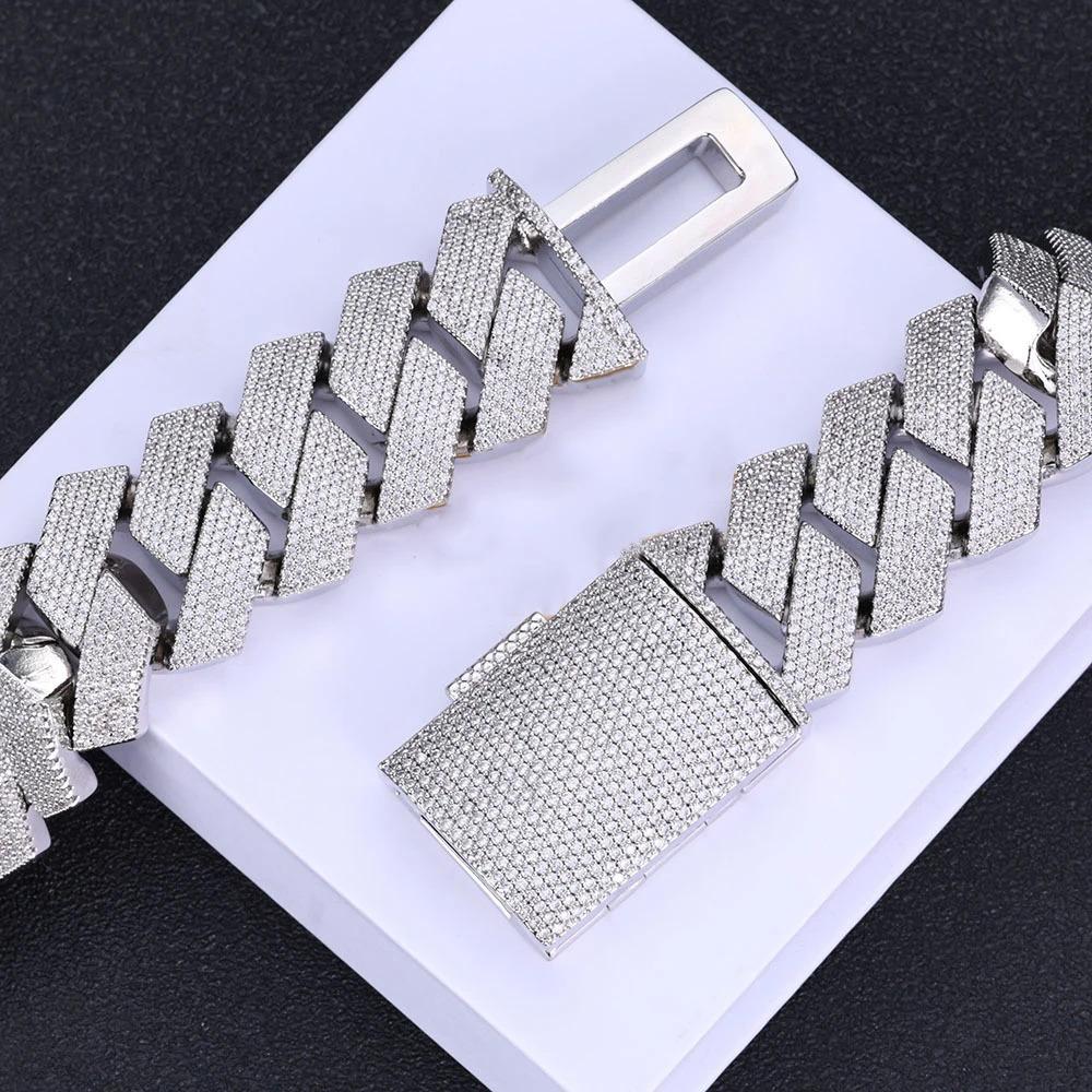 15mm Six rows Full Diamond Shap Cuban Chain Necklaces For Men Women Iced Out Chain Hip Hop Goth Jewelry Free Shipping