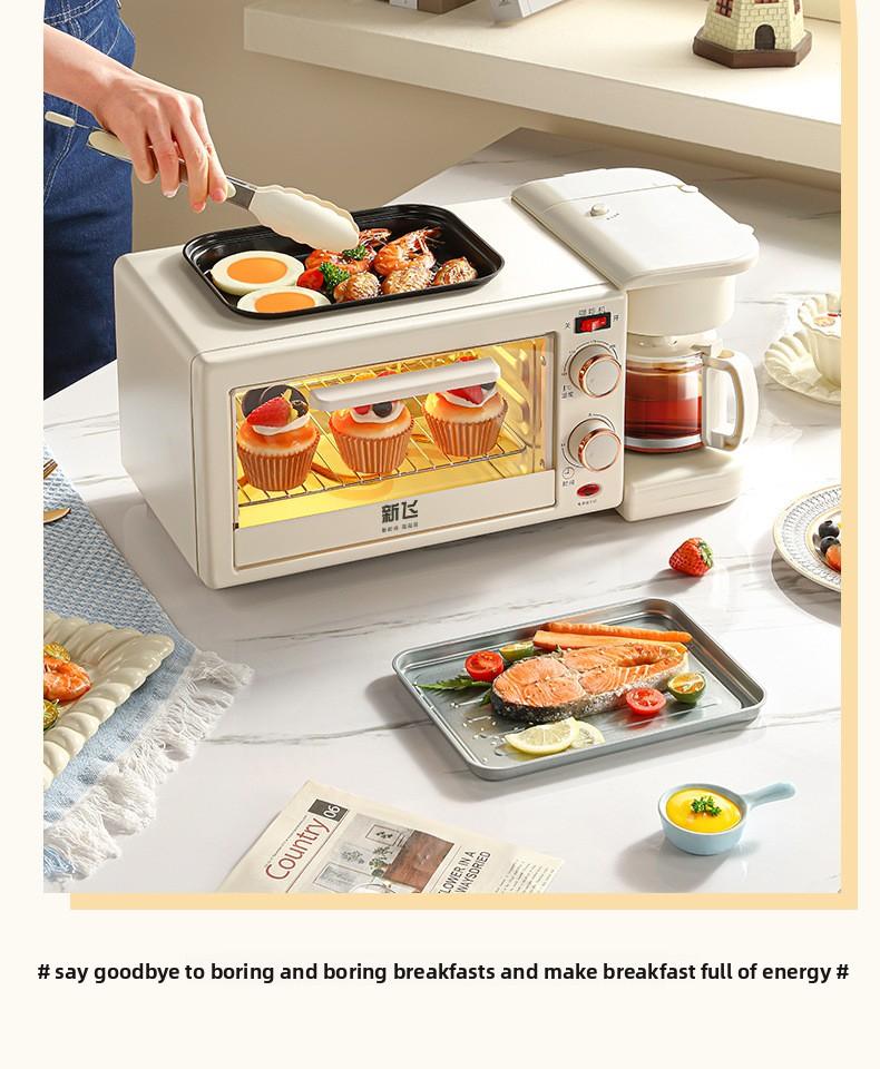 3-in-1 Multifunctional Household Breakfast Machine with Oven Coffee Maker Bread Toaster Sandwich Grill & Frying Pan All in One 3-in-1 Multifunctional Household Breakfast Machine with Oven Coffee Maker Bread Toaster Sandwich Grill & Frying Pan All in One
